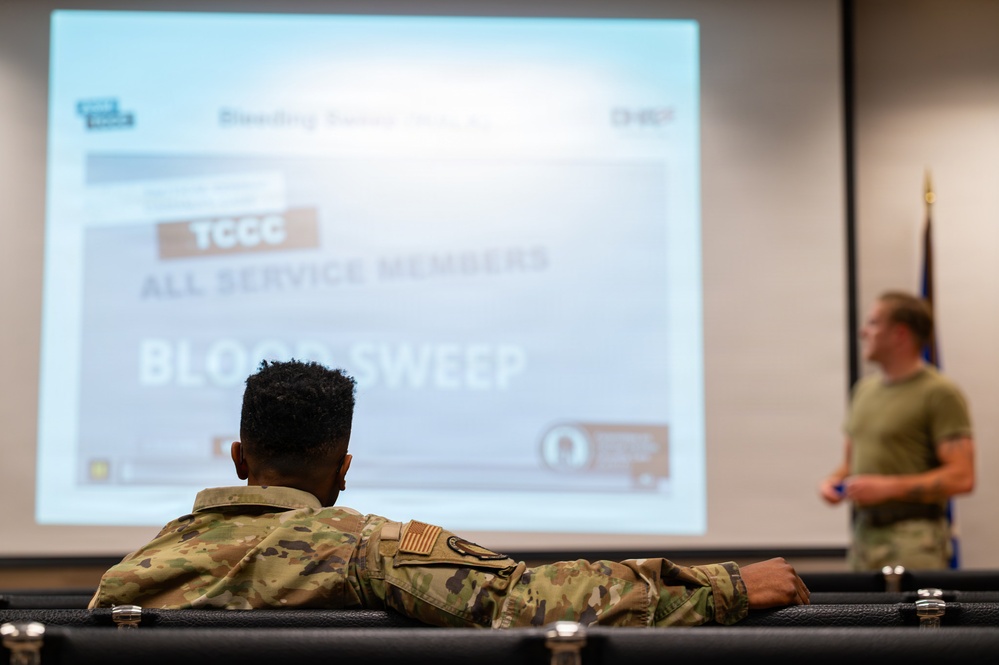 31st Combat Air Base Squadron conducts pre-deployment training at Nellis AFB