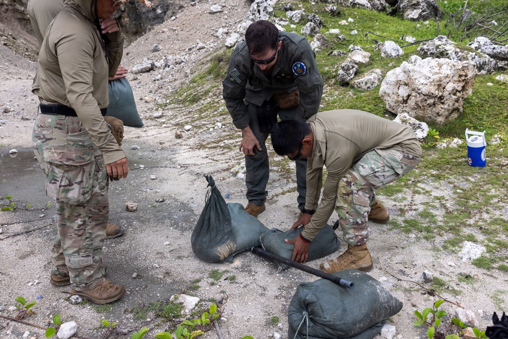 Marines and Airmen execute a joint EOD range