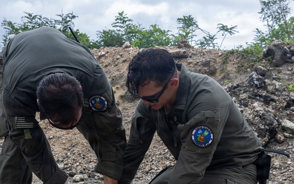 Marines and Airmen execute a joint EOD range