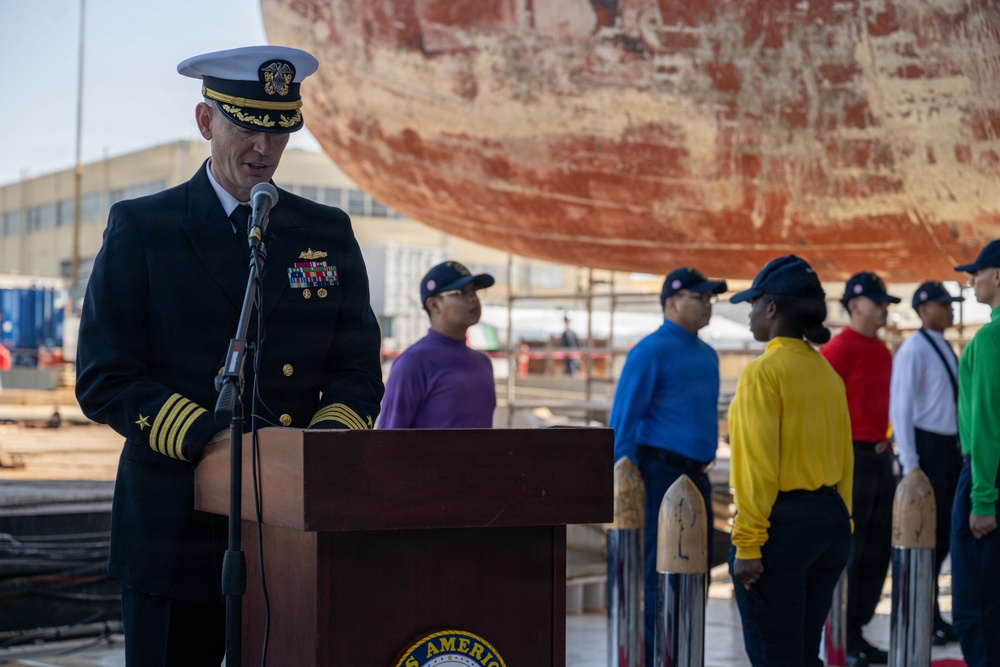 USS America (LHA 6) Conducts Change of Command Ceremony