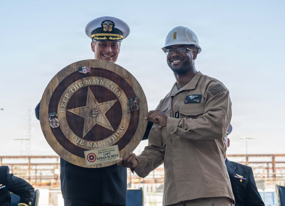 USS America (LHA 6) Conducts Change of Command Ceremony