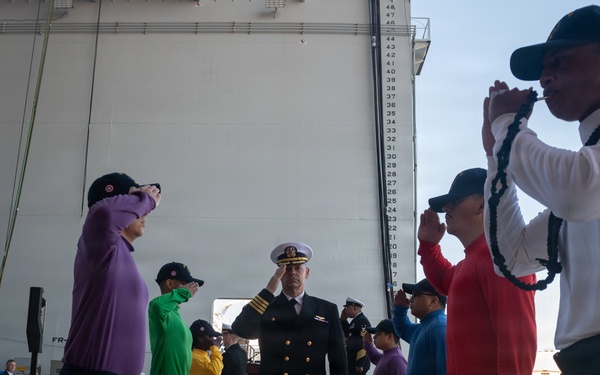 USS America (LHA 6) Conducts Change of Command Ceremony
