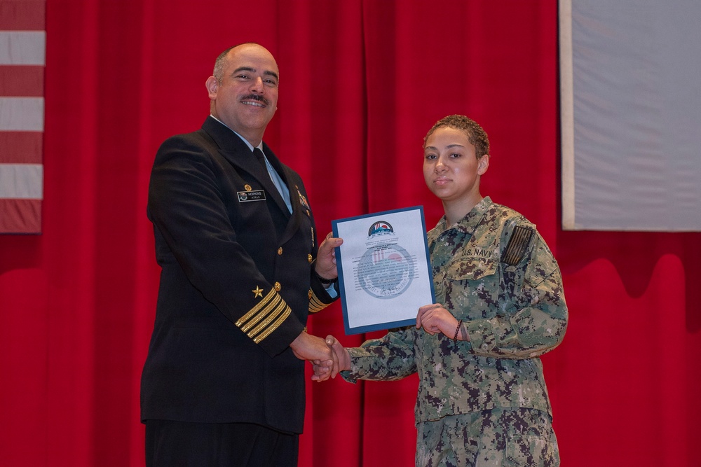 CFAY Holds All Hands and Awards at Quarters