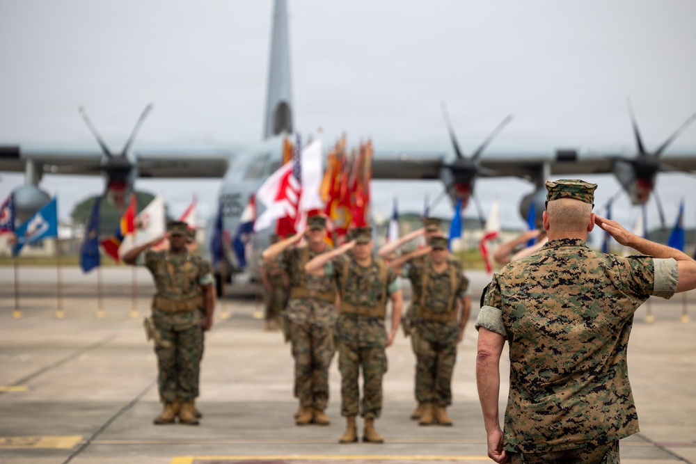 Maj. Gen. Marcus Annibale relinquishes command of 1st Marine Aircraft Wing to Brig. Gen. Simon Doran