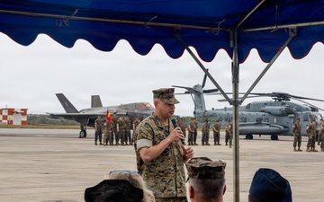 Maj. Gen. Marcus Annibale relinquishes command of 1st Marine Aircraft Wing to Brig. Gen. Simon Doran