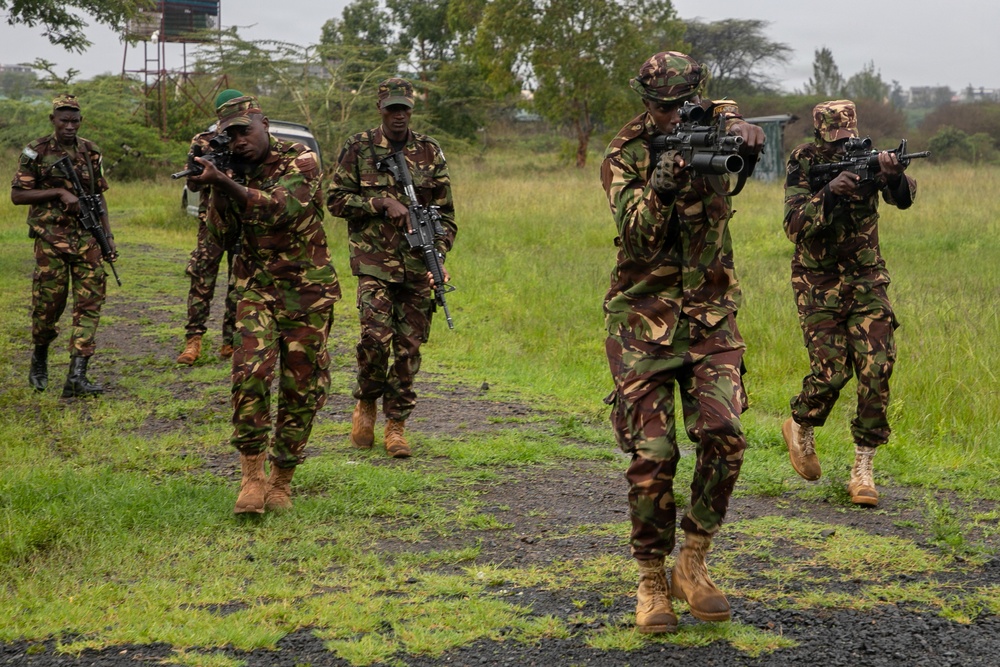 US infantry, Kenya Defense Forces rangers conduct joint urban combat training during Justified Accord 2026