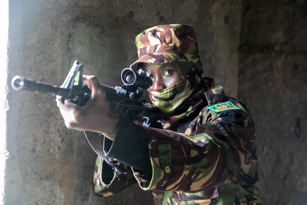 US infantry, Kenya Defense Forces rangers conduct joint urban combat training during Justified Accord 2026