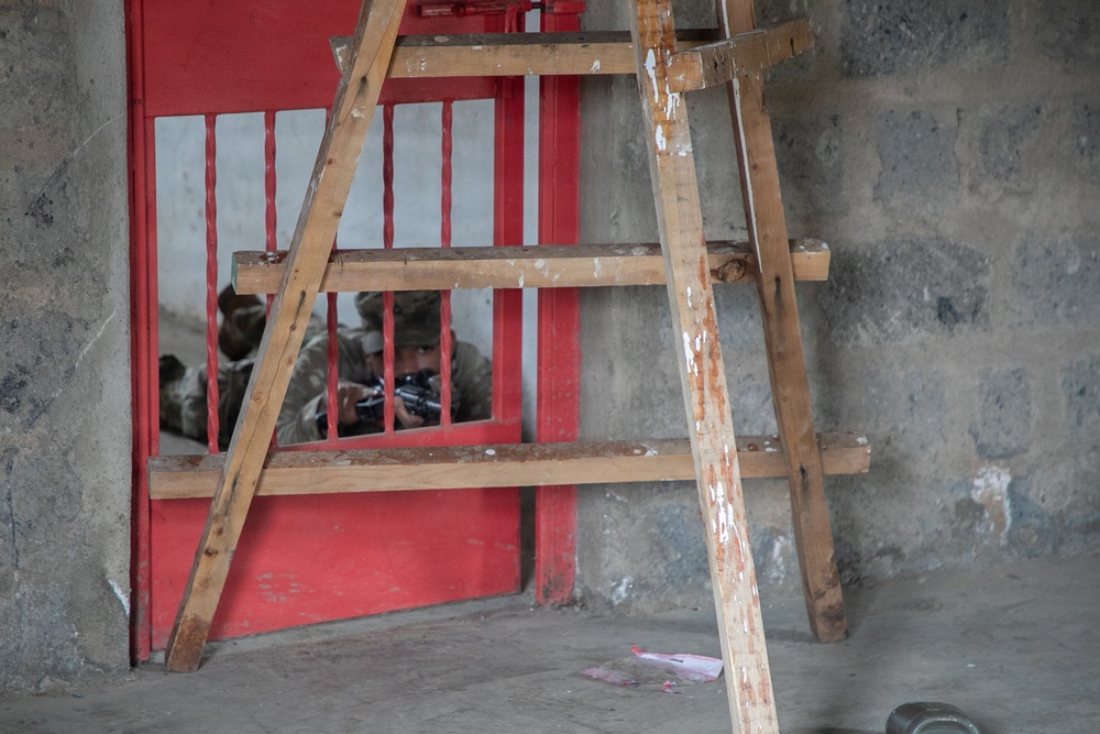 US infantry, Kenya Defense Forces rangers conduct joint urban combat training during Justified Accord 2026