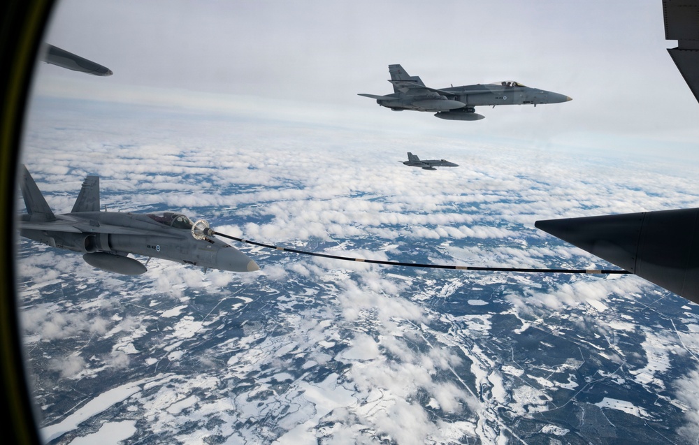 23rd Wing refuels Finnish flights during Cold Response 26