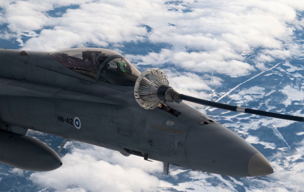 23rd Wing refuels Finnish flights during Cold Response 26