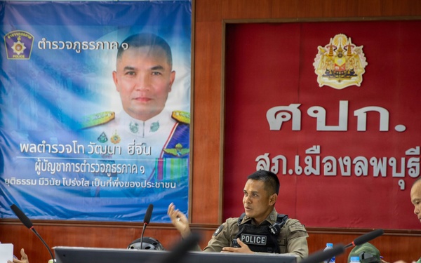 Hanuman Guardian | US - Royal Thai Army Civil Affairs Teams Visit Lop Buri Police Department