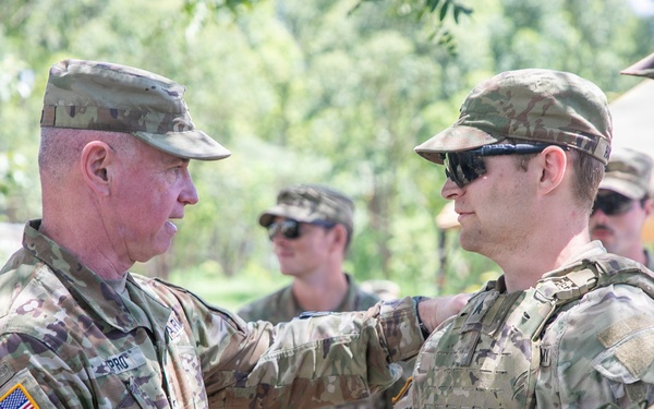Brigadier General Cipro visits with Task Force Minuteman during Justified Accord 2026