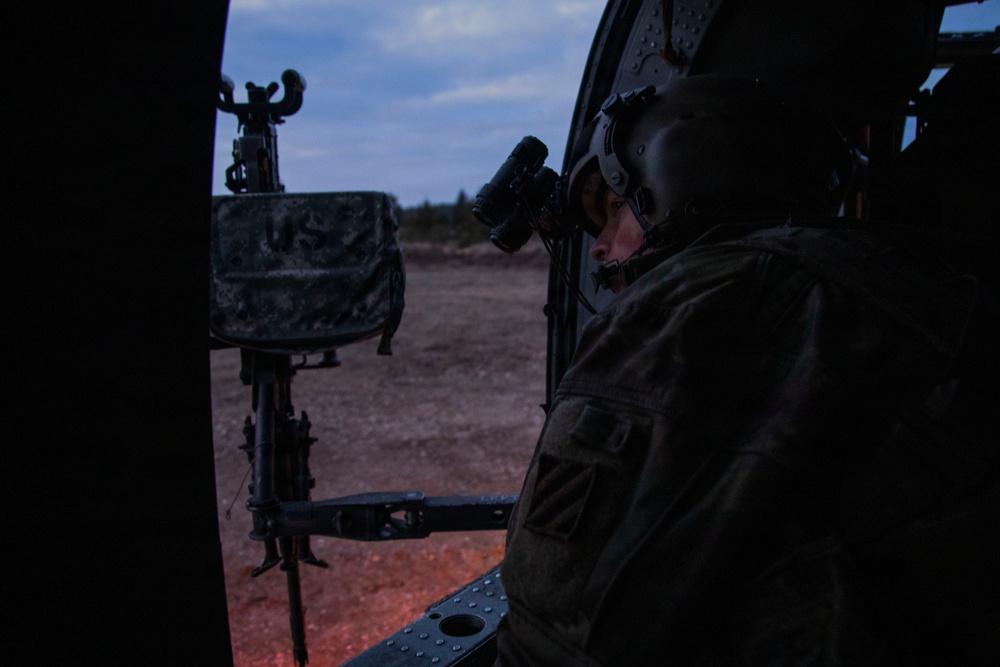 3rd CAB trains Latvian Air Force on UH-60 Gunnery Table VI day/night individual qualification