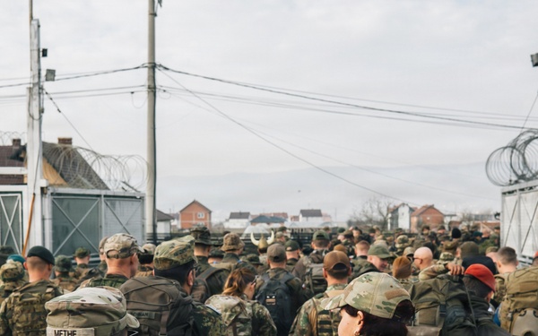 KFOR Multinational Soldiers Test Endurance During Danish Contingent March