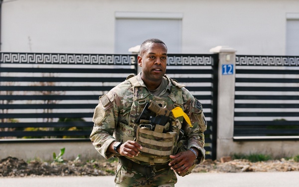 KFOR Multinational Soldiers Test Endurance During Danish Contingent March