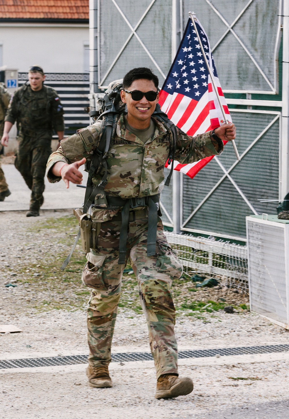 KFOR Multinational Soldiers Test Endurance During Danish Contingent March