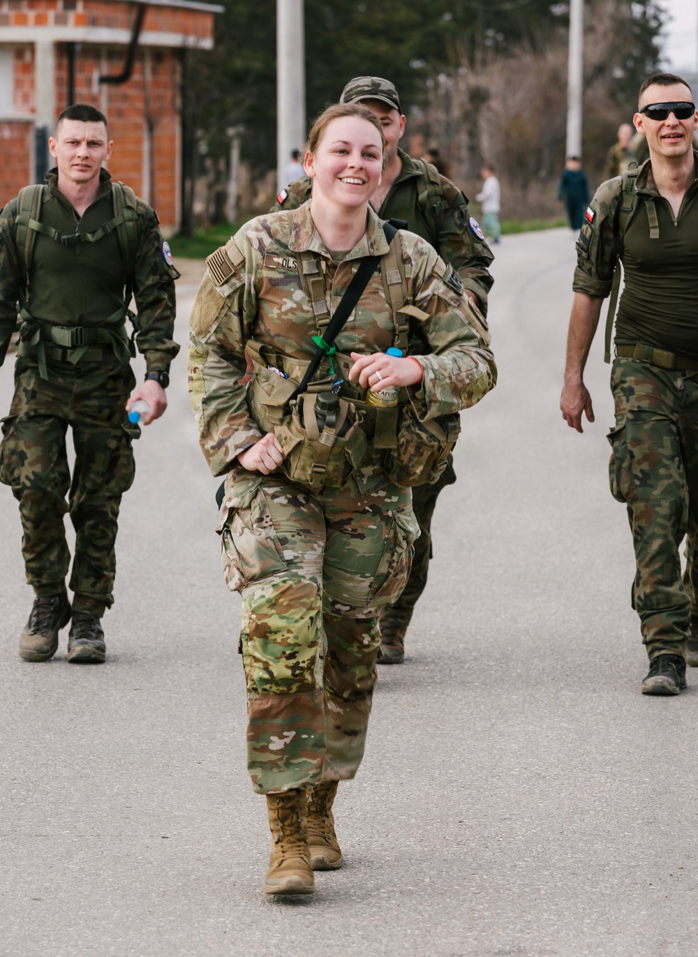 KFOR Multinational Soldiers Test Endurance During Danish Contingent March