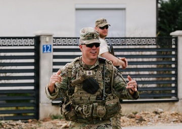 KFOR Multinational Soldiers Test Endurance During Danish Contingent March