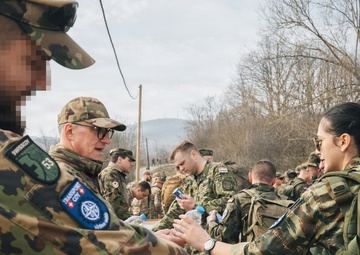 KFOR Multinational Soldiers Test Endurance During Danish Contingent March