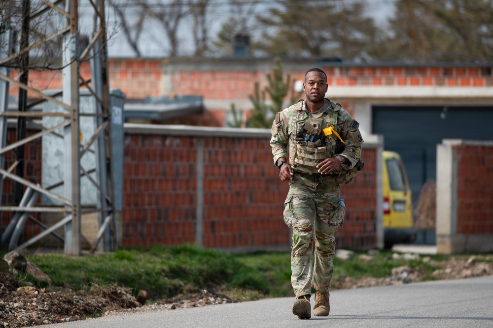 KFOR troops participate in DANCON march in Kosovo