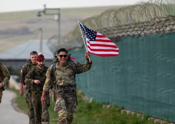 KFOR troops participate in DANCON march in Kosovo