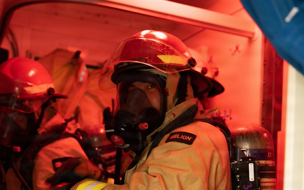 Wasp conducts fire response exercise
