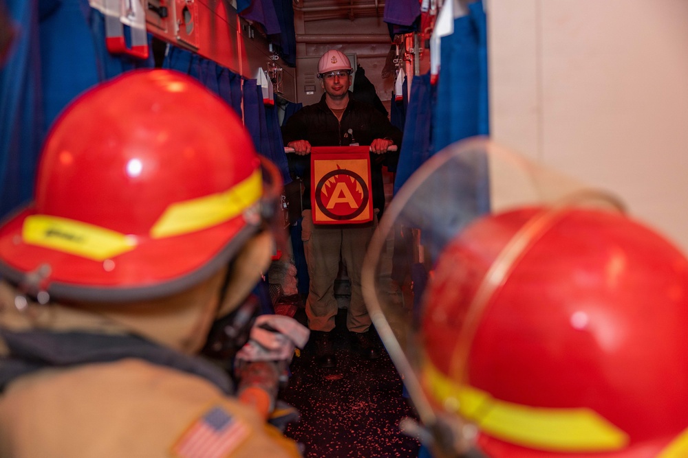 Wasp conducts fire response exercise