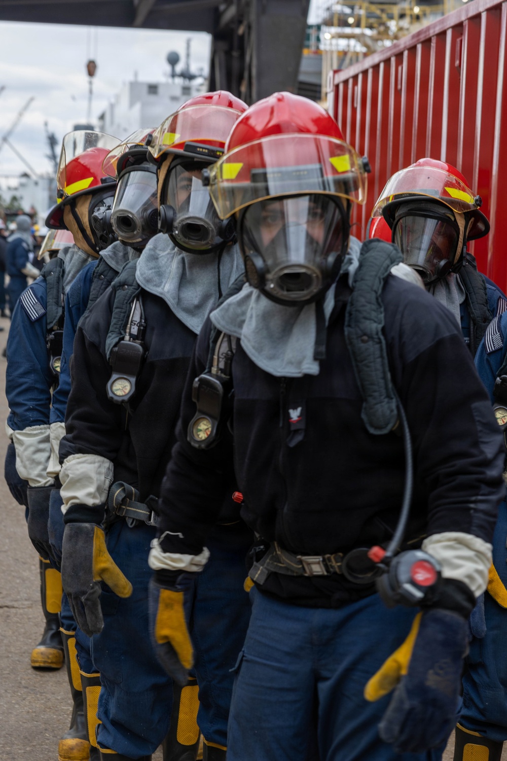 Wasp conducts fire response exercise