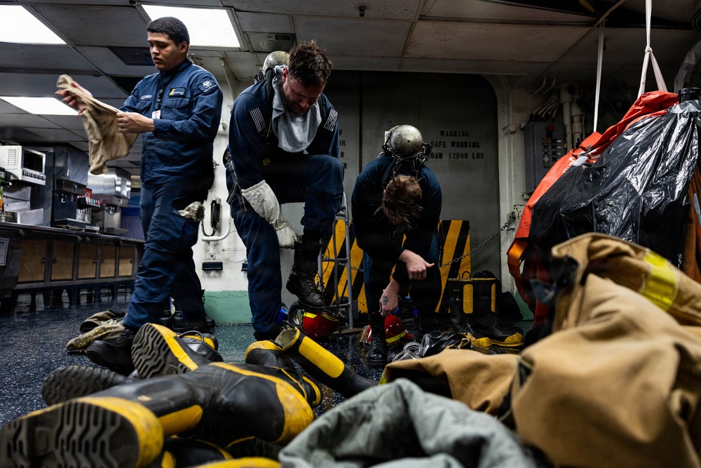 Wasp conducts fire response exercise