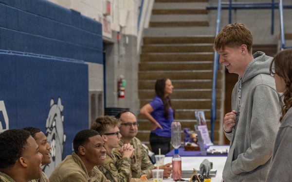 Airmen engage and inspire students at local high school career fair