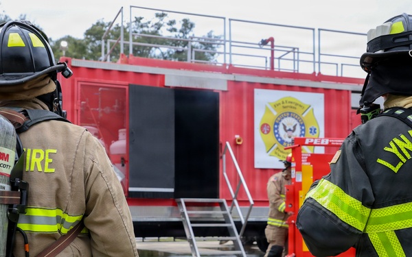 Naval Support Activity Panama City Fire and Emergency Services train with Lynn Haven Fire Rescue