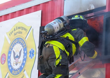 Naval Support Activity Panama City Fire and Emergency Services train with Lynn Haven Fire Rescue