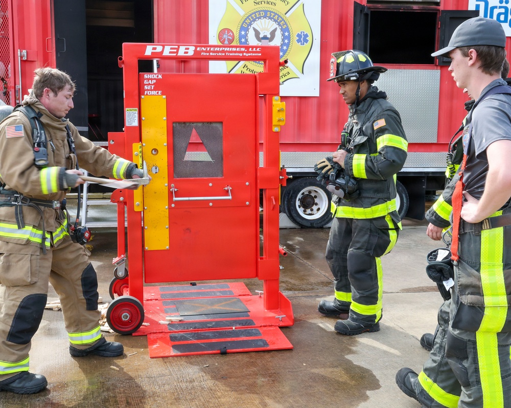 Naval Support Activity Panama City Fire and Emergency Services train with Lynn Haven Fire Rescue