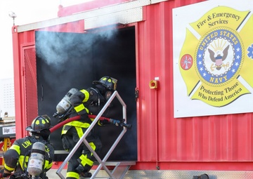 Naval Support Activity Panama City Fire and Emergency Services train with Lynn Haven Fire Rescue
