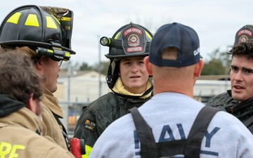 Naval Support Activity Panama City Fire and Emergency Services train with Lynn Haven Fire Rescue