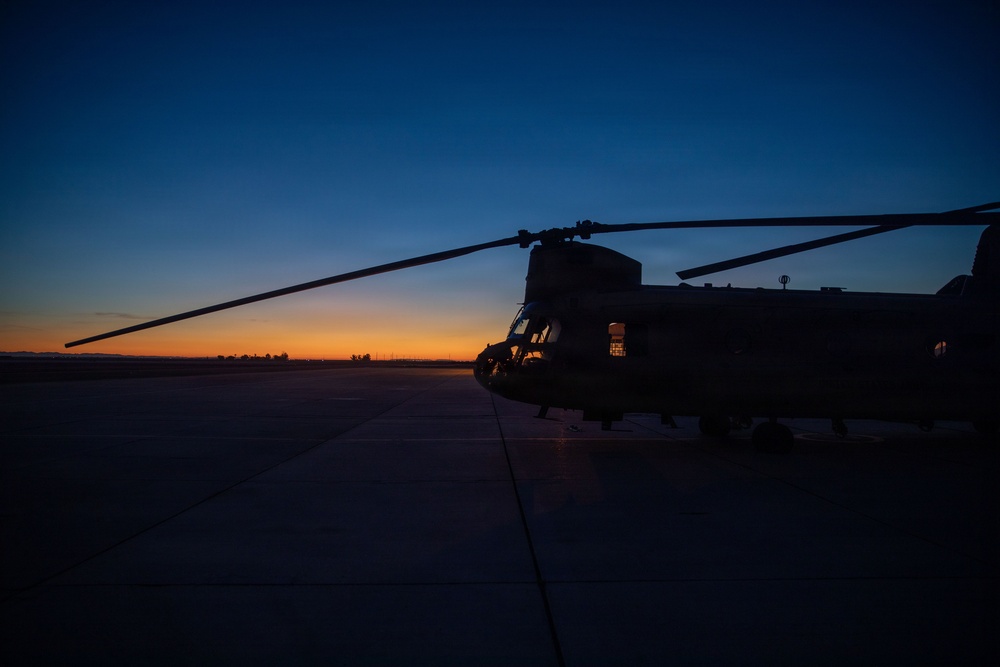 Pre-flight checks along the southern barrier