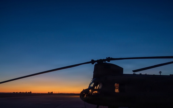 Pre-flight checks along the southern barrier