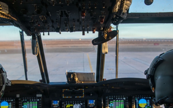 Pre-flight checks along the southern barrier