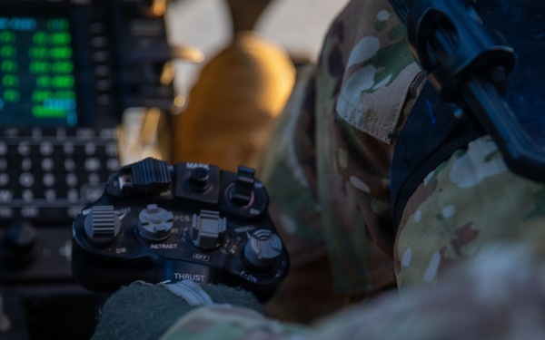 Pre-flight checks along the southern barrier