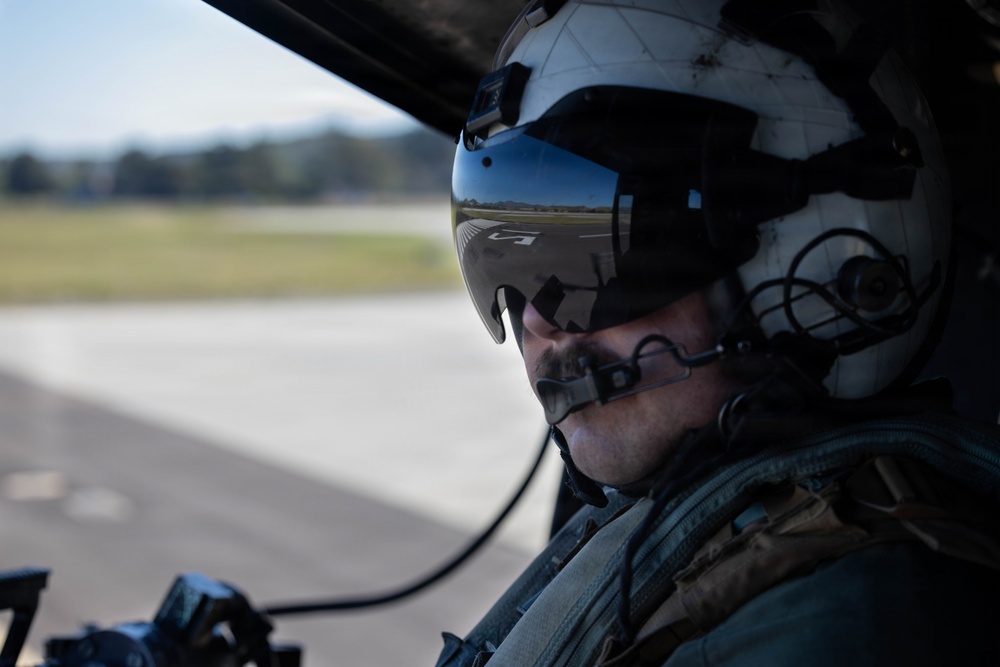 U.S. Marines with  HMLA-367 participate in live-fire range