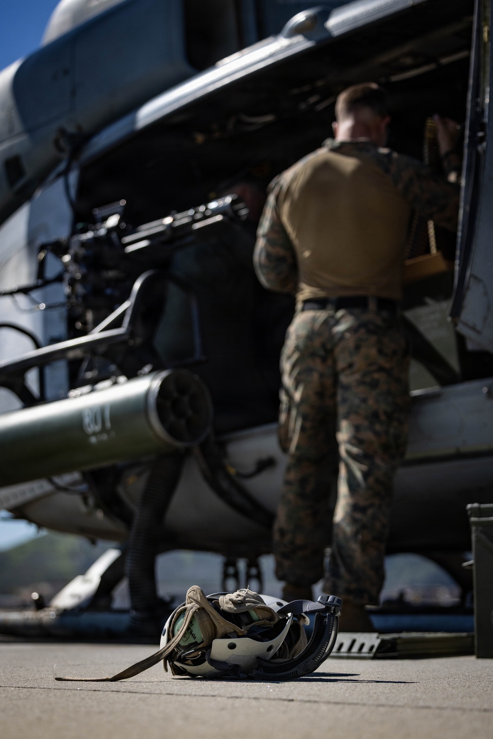 U.S. Marines with  HMLA-367 participate in live-fire range