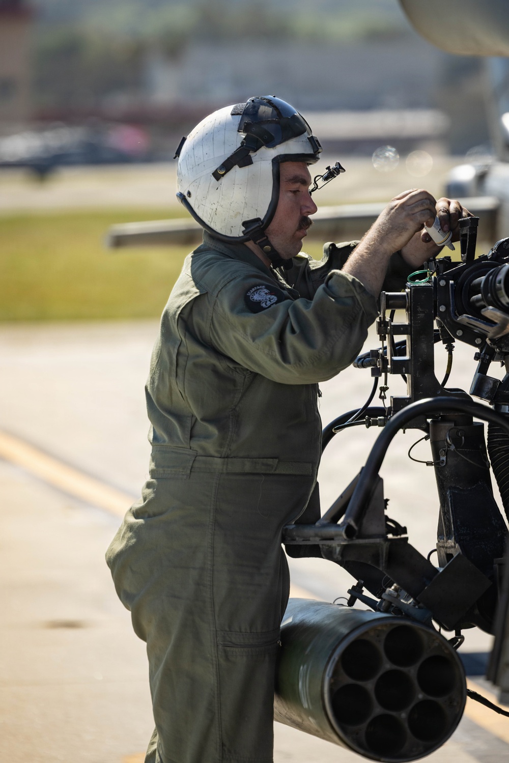U.S. Marines with  HMLA-367 participate in live-fire range