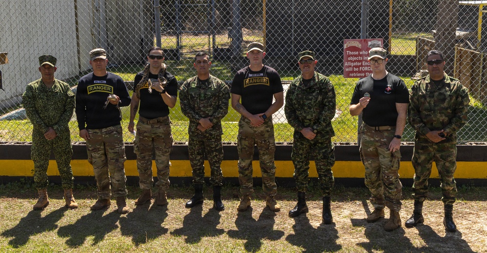 Colombian military Visits 6th Ranger training battalion