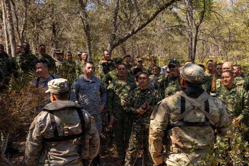 Colombian military Visits 6th Ranger training battalion