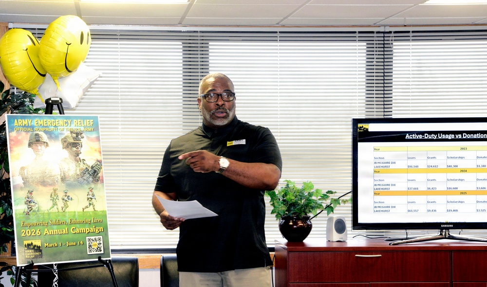 USASA Fort Dix AER officer speaks at JB MDL AER kick-off