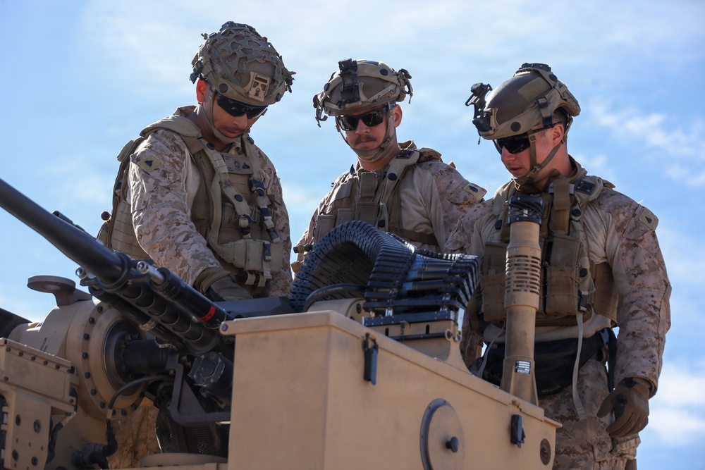 3rd LAAB Conducts XM914 Range at Fort Irwin, California