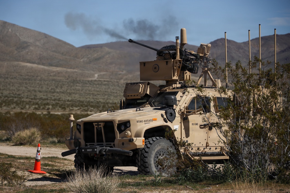 3rd LAAB Conducts XM914 Range at Fort Irwin, California