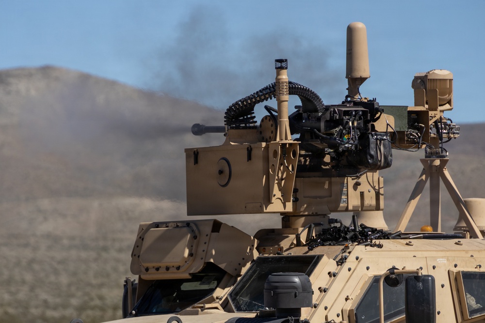 3rd LAAB Conducts XM914 Range at Fort Irwin, California