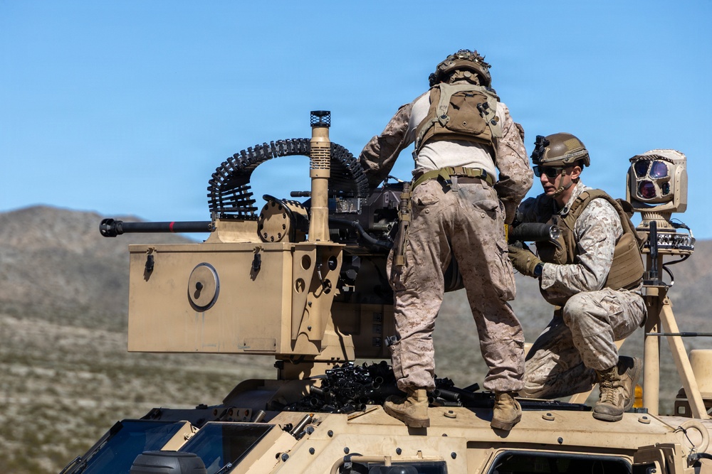 3rd LAAB Conducts XM914 Range at Fort Irwin, California