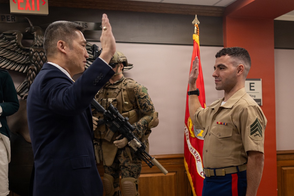 U.S. Marine Re-Enlists After COVID Discharge